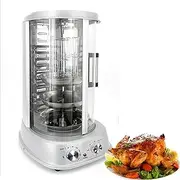 Smokeless Vertical Shawarma Rotating Oven,1800W Electric 31L Self-Rotating Skewer Grill Machine with Grills, Timer,Stainless Steel Roaster, Brazilian Barbecue Turkish Barbecue Machine for Skewers