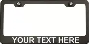Arial Font Personalized Custom Laser Engraved Black Ferrari License Plate Frame