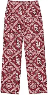 [ZZXXB] Retro Tiger Good Fortune Boys Long Pants Soft Trousers Elastic Waist Kids Lounge Bottoms with Pockets S-XL