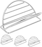 Homoyoyo 4pcs Taco Holders: Stainless Steel Single Stand Sushi Roll Rack Metal Wire Individual Presentation Serving Tray for Baking Dishwasher Grill Safe Kitchen Restaurant