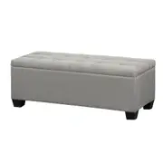 Storage Ottoman Blanket Box Grey