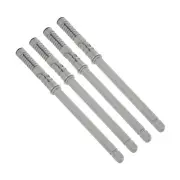 4 Pcs Floating Shelf Brackets, Metal Hidden Shelf 0.5" x 4.7" (Silver Tone)