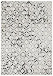 Metropolitan Maisie Ivory Black Geometric Diamonds Rug