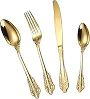 Amosfun 1 Set Retro Stainless Steel Utensils Parties Celebrations Practical Kitchen Cutlery for Adults Easy to Clean Tableware