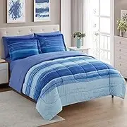 Sweet Home Collection 7 Piece Comforter Set Bag Solid Color All Season Soft Down Alternative Blanket & Luxurious Microfiber Bed Sheets, Siena, Full