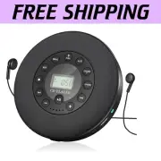 Lightweight CD Player with Bluetooth & Rechargeable Battery - Perfect for Travel