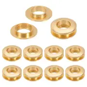 15.5mm(5/8 Inch) Brass Hole Eyelets, 10 Pcs Arc Surface Grommets, Light Gold