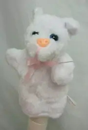 New Mouse Hand Puppet White Soft Plush Stuffed Toy Boy Girl