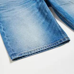 EDWIN BLUE TRIP系列 紅袋花丹寧短褲(漂淺藍)-男款