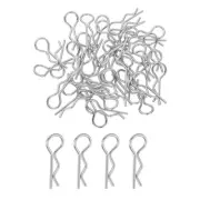 40Pcs 30-Degree RC Body Clips for 1/8 1/10 1/12 Scale Model(Silver, 24.3mm)