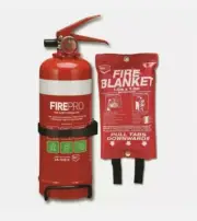 FirePro Fire Extinguisher Blanket Dry Powder Safety Kit Home Car Caravan Boat