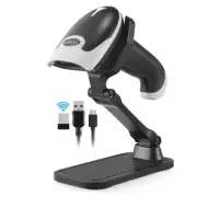 Barcode Scanner Bluetooth, Wireless Barcode Reader with Stand 3 in 1 Bluetoot...
