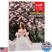 Koala Pearl Glossy Photo Paper 8.5X11 Inches 48LB 30 Sheets Shiny for Inkjet