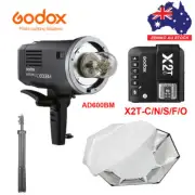 Godox AD600BM 2.4G HSS Flash + X2T-C/N/S/F/O Trigger +95cm Softbox +Light stand