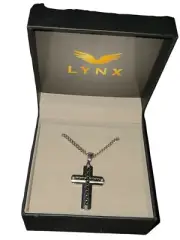 Lynx New Stainless Steel - Carbon Fiber Mens Cross New in Box Very Nice