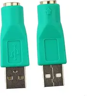 ETHZZLE 2 Keyboard Mouse to USB Convertor Adapter /2 Female Mouse Adapter USB to /2 Adapter Mouse Adapter Converter 6pin Male to Female