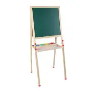 Kids Adjustable Wooden Toddler Art Easels Magnetic White Board & Chalk Board
