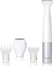 Panasonic Bikini Trimmer & Shaver: Gentle & Fast Hair Removal - Waterproof Body & Head, Compact & Portable Design, Battery-Powered for Convenient Use (ES-WV62-H341)