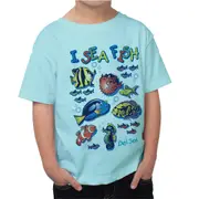 Kids Crew Tee - I Sea Fish - Chill by DelSol for Kids - 1 Pc T-Shirt (5/6T)