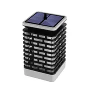 LED Solar Induction Landscape Light Flame Lamp Outdoor Waterproof Garden Lantern(Yellow)