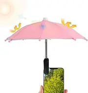 Umbrella for Phone Shade - Mobile Phone Clip on Sun Shield - Anti Reflective Cellphone Accessories, UV Protection Cover for Car Camping Outdoor Beach Pool
