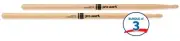 Promark Classic Forward DrumSticks (3-Pair) - Hickory - 5B - Wood Tip