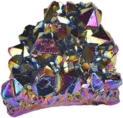 Crystal Cluster Mineral Geode Healing Crystals Druzy and Raw Rock Stones Reiki Energy Gemstones for Meditation Divination Collection Desk Decor 1PCS (Style 1, One Size)