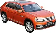 Scale Finished Model Car 1:18 for Volkswagen Teramont 2017 SUV Car Model Diecast Metal Vehicle Collection Collectible Miniature Replica Car(Orange)
