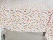 Printed Fabric Tablecloth 60"x84"Oval(6 people) EASTER,ORANGE CARROTS,VEGETABLES