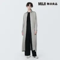 在飛比找momo購物網優惠-【MUJI 無印良品】女嫘縈混聚酯纖維長袖洋裝(共3色)