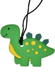 Brand New Sensory Chew Teether Necklace Chewellery Green Dinsoaur