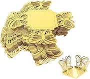 Generic 50pcs Butterfly Style Hollow Square Candy Boxes Elegant Truffle Wrapper Packaging for Weddings and Events Cardboard Treat Liners for Chocolates and Sweets