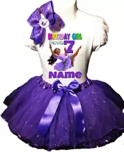 Isabela Birthday Outfit Dress 7th Shirt Girl Party Personalized Tutu
