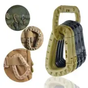 Tactical D-ring Grimlock Carabiner Clip Molle Webbing Attachment Fast Latch