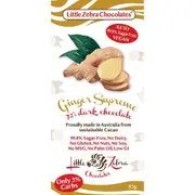 Little Zebra Chocolates Ginger Supreme 72% Dark Choc 85g (Pack of 12)
