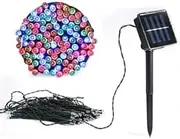 INONE Solar LED String Fairy Party Lights 8 Mode, Outdoor Solar Fairy Lights Waterproof, Upgraded Solar Panel, Long-Lasting Glow, Perfect for Xmas, Diwali, Garden, Wedding Decor 22M, Multicolor