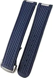 [TIOYW] Watch Band For Omega SEAMASTER 300 AT150 DE VILLE SPEEDMASTER Soft Silicone Rubber Watch Strap Watch Accessories Watch Bracelet
