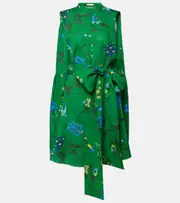 [Erdem] Erdem Cotton and linen minidress AU 18 green