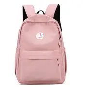 19L Nylon Backpack Rucksack 14inch Laptop Student School Shoulder Bag Outdoor Travel PINK COLOR