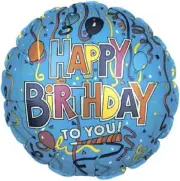 PMU Happy Birthday Mylar Foil Balloon