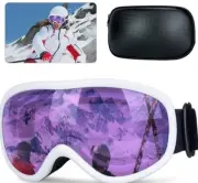 Ski Goggles Men Snowboard Goggles Women with OTG Design Adjustable Strap Anti-UV