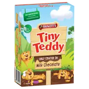 Arnotts Biscuits Chocolate Tiny Teddy Half Coat 200g x 1