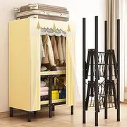 Canvas Wardrobe 85x50x172cm Wardrobes for Bedroom,Portable Wardrobe,1 Hanging Rails Folding Wardrobe,Folding Collapsible Fabric Storage Box for Wardrobe