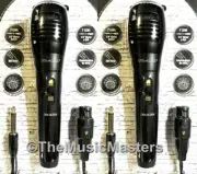 2X Dynamic Handheld Microphone Karaoke DJ Vocal Mic with On/Off Switch 1/4" Plug