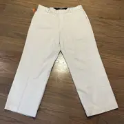 NWT Dockers Khaki Pants Straight Fit Flat Front Beige Mens Sz 38x30