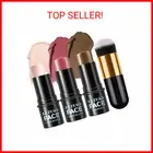 3 Pcs Cream Contour Stick Makeup Kit, Shades with Highlighter Stick, Blush Stick