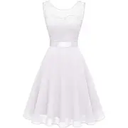 Women's Party Dress Lace Dress Knee Length Dress Pink Red Wine Dark Blue Red White Black Sleeveless Pure Color Lace Spring Summer Crew Neck Elegant 2022 XS S M