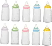 Miniature Baby Bottles Baby Shower Decor 30pcs Baby Bottle Toys Plastic Resin Favors for Baby Shower
