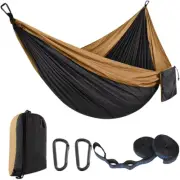 Parachute Hammock with Hammock Straps and Black Camping Survival Travel Carabine