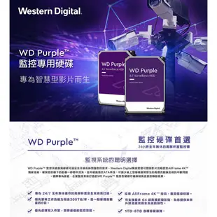 WD【紫標】2TB 3.5吋 監控硬碟(WD20PURZ)